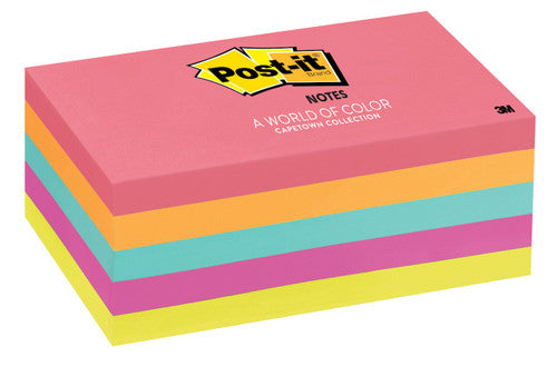 Post-it Notes Cape Town 76 x 127mm 100 Sheets Pack of 5 655-5Pk
