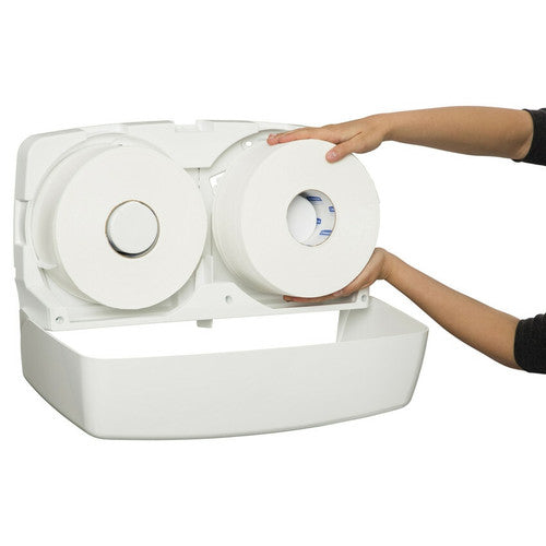 Kimberly Clark Aquarius Jumbo Roll Toilet Tissue Twin Dispenser White