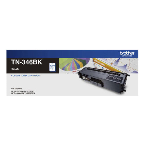Brother Original High Yield Toner Cartridge TN346BK 4000 Pages Black