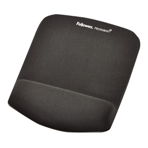 Fellowes Mouse Pad and Wrist Rest Plush Touch Lycra Graphite
