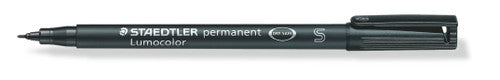 Staedtler Lumocolor Permanent Pen Superfine Black Box of 10 313-9