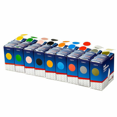 QuikStik Removable Adhesive Label Dispenser Circle 24mm Green Pack of 500