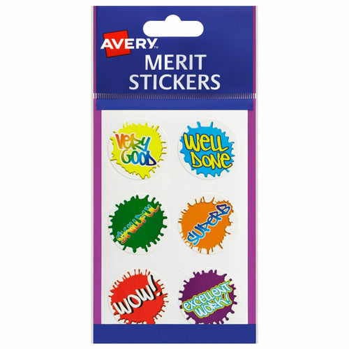 Avery Merit Stickers Paint Splats Pack 96