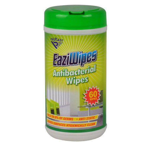 Italplast EaziWipes Antibacterial Disposable Wipes Tub 60