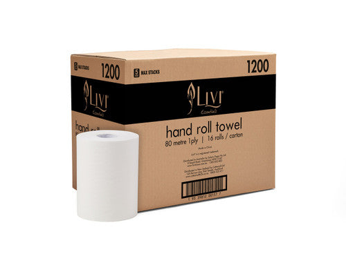 Livi 1204 Essentials Roll Towel 1 Ply 80m Carton 16