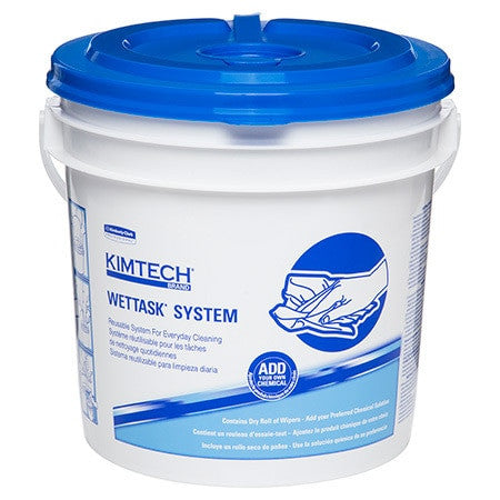 Kimtech Wettask Meltblown Sanitising Wipes Bucket White 90 Sheets Carton of 6