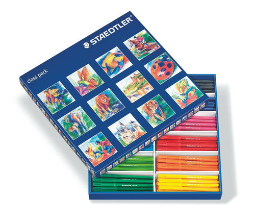 Staedtler Noris Club Fibre-Tip Pens Class Pack 144 Pens 12 Colours 325 C144
