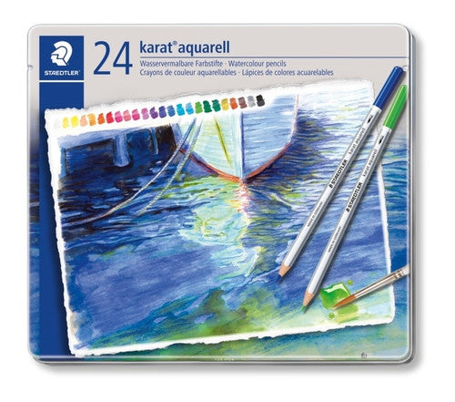 Staedtler 125 M24 Karat Aquarell 125 Watercolour Pencil Assorted Tin 24