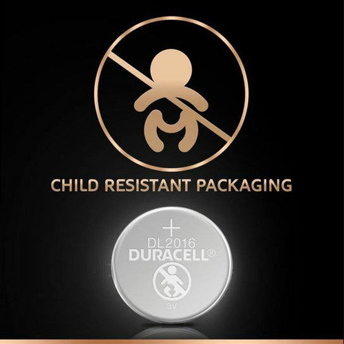 Duracell DL2016B Lithium Coin 2016 Batteries 3V Pack of 2