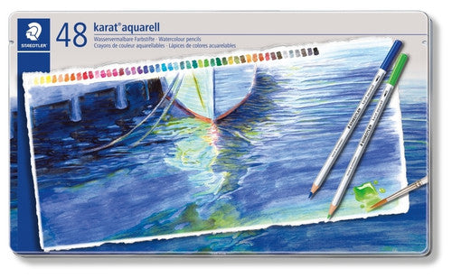 Staedtler 125 M48 Karat Aquarell 125 Watercolour Pencil Assorted Tin 48