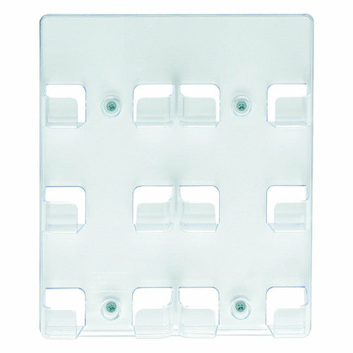 Deflecto Wall Mount Business Card Holder 6 Pocket Landscape Clear