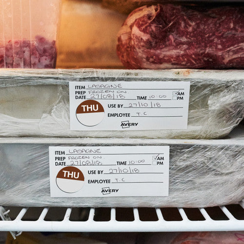 Avery Thursday Day Labels 24mm Removable Brown White 1000 Labels