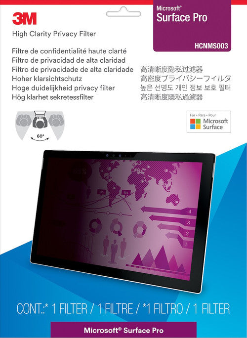 3M High Clarity Privacy Filter for Microsoft Surface Pro 6 HCNMS003