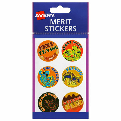 Avery Merit Stickers Aussie Art Pack 96