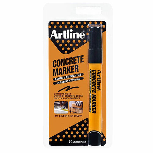 Artline Concrete Permanent Marker Black Hangsell Box of 12
