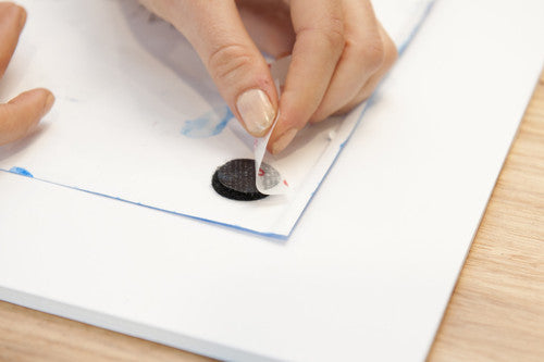 Velcro Brand Stick On Hook and Loop Dots 22mm Black Pack of 40