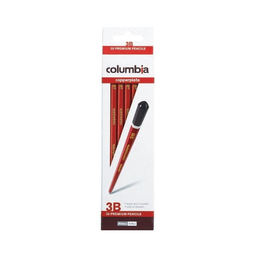 Columbia Copperplate Lead Pencils Hexagonal 3B Box 20