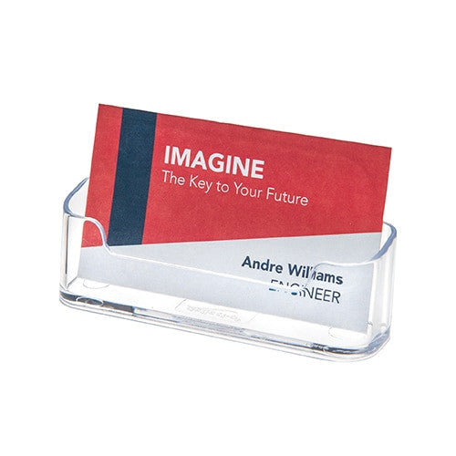 Deflecto Business Card Holder Clear
