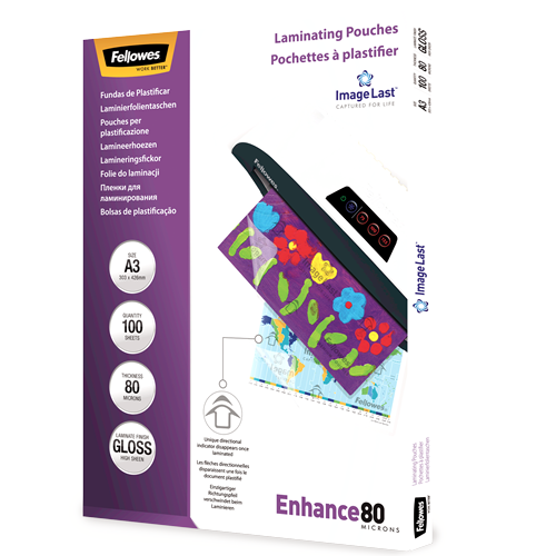 Fellowes ImageLast A3 80 Micron Laminating Pouch Pack 100