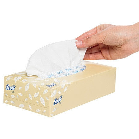 Scott Facial Tissues White 2 Ply 100 Sheets Case of 48