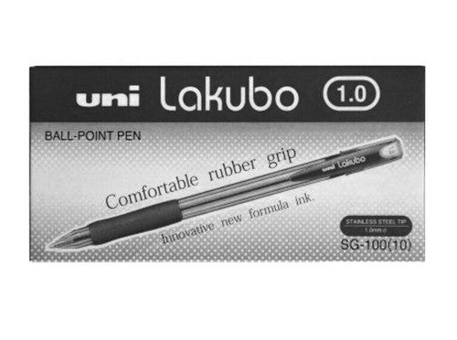 Uni Lakubo SG-100 Ballpoint Pen 1.0mm Black Box of 12
