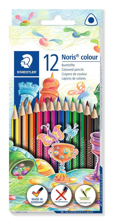 Staedtler 187 C12 Noris Colour Triangular Coloured Pencil Box of 12