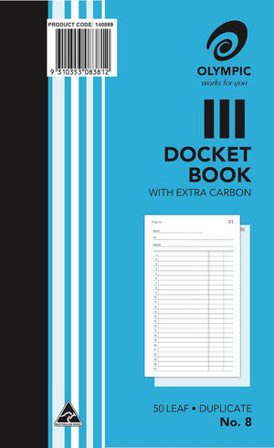 Olympic Docket Book 8 Carbon Duplicate 50 Leaf 200 x 125mm