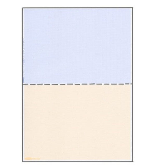 Bala A5 Plain with Centre Horizontal Perforation Blue Beige 210 x 148mm 80gsm Ream of 500