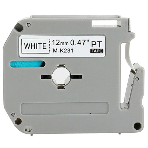 Brother Cassette Thermal Tape MK231 12mm x 8m Black on White