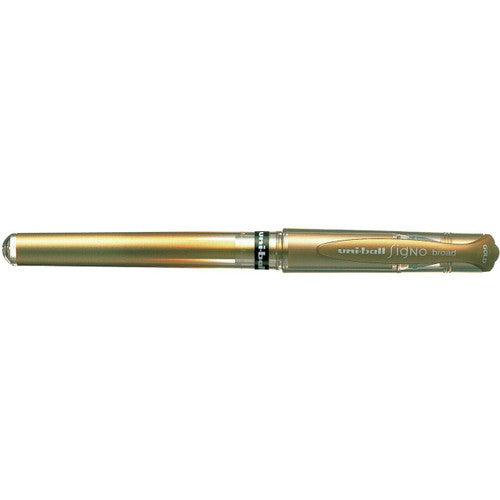 Uni-Ball Signo Broad Gel Ink Pen 1.0mm Gold Box of 12