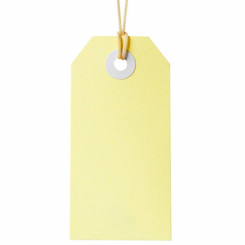 Avery Tag-It with String Size 3 Pastel Yellow Pack 24