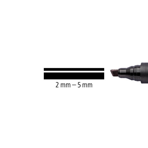 Staedtler Permanent Black Chisel Tip Lumocolor Marker 350-9