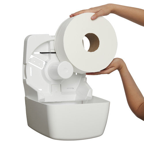 Kimberly Clark Aquarius Jumbo Roll Toilet Tissue Dispenser White