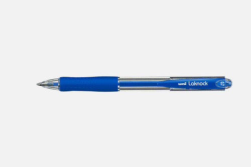 Uni Laknock SN-100 Retractable Ballpoint Pen 0.7mm Blue Box of 12