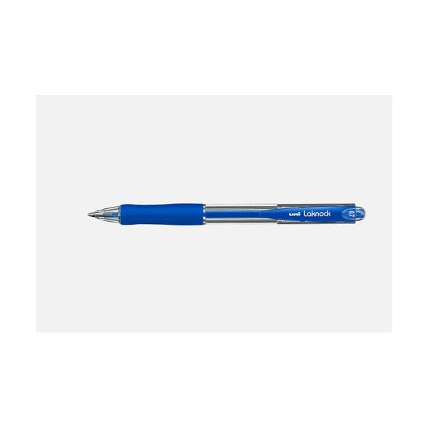 Uni Laknock SN-100 Retractable Ballpoint Pen 0.7mm Blue Box of 12