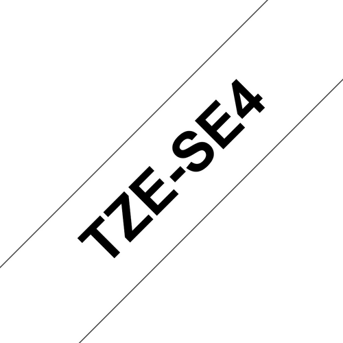 Brother TZe Security Tape 18mm Black on White TZESE4