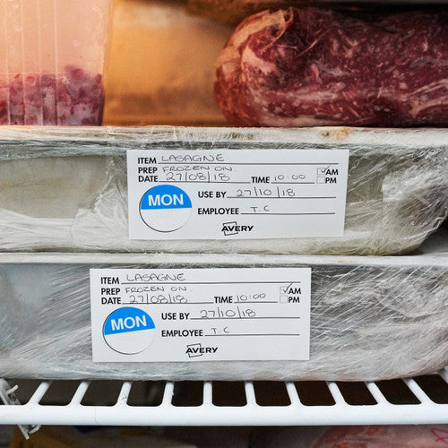 Avery Monday Day Labels 24mm Removable Blue White 1000 Labels