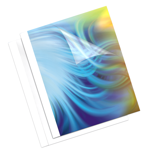 Fellowes Binding Covers Thermal A4 8mm 80 Sheets Gloss Back White