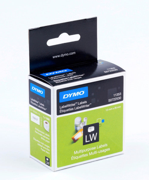 Dymo LabelWriter Multi Purpose 2 Up Labels 13 x 25mm