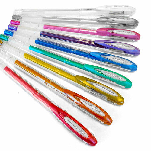 Uni Signo Noble Metal Gel Ink Pen 0.8mm Green Box of 12
