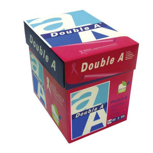 Double A A4 Copy Paper 80gsm White 20 Ream Bundle