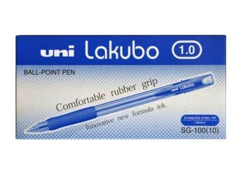 Uni Lakubo Ballpoint Pen 1.0mm Blue Box of 12