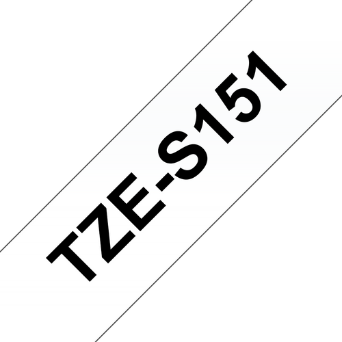 Brother TZe Strong Adhesive Tape 24mm Black on Clear TZES151