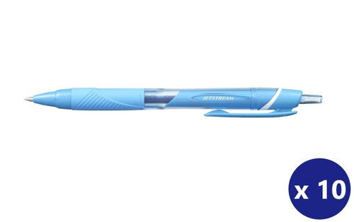 Uni Jetstream Colour Rollerball Pen 0.7mm Light Blue Box of 10