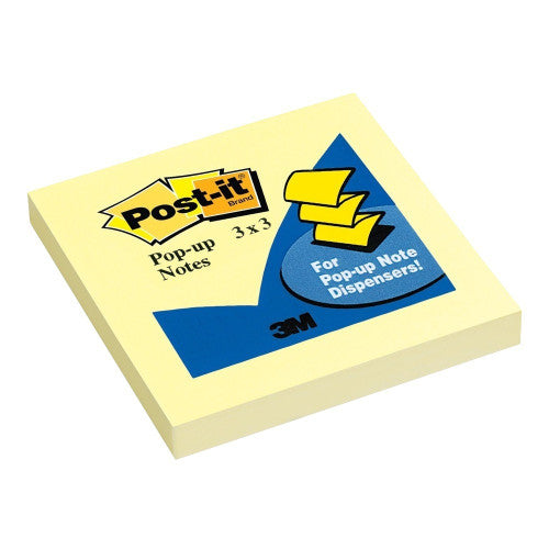 Post-it Pop-up Notes Canary Yellow 76 x 76mm 100 Sheets Pack of 12 R330-YW