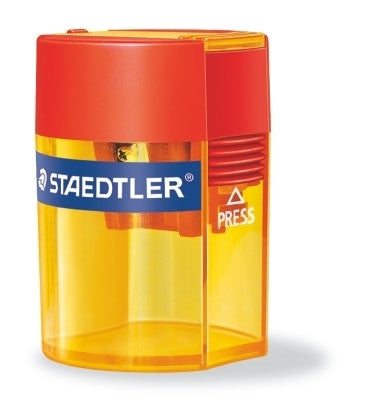 Staedtler Single Hole Tub Sharpener with Plastic Insert for Standard Pencils 511 006