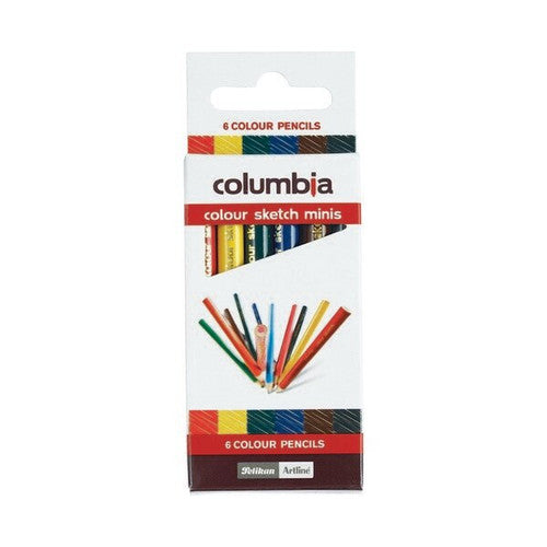 Columbia Colour Sketch Minis Colour Pencils Half Length Round Pack 6