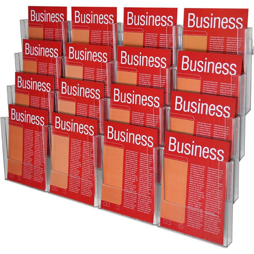 Esselte 46559 Brochure Holder A4 Wall System 4 Tier 16 Compartments