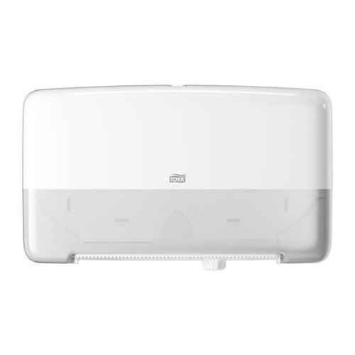 Tork Twin Mini Jumbo Toilet Roll Dispenser T2 System White