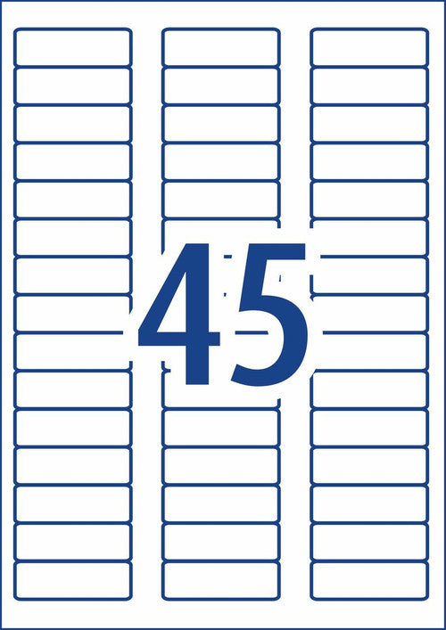 AveryEco Quick Peel Address Labels with Sure Feed L7156 4500 Pack 58 x 17.8mm Laser White 45UP